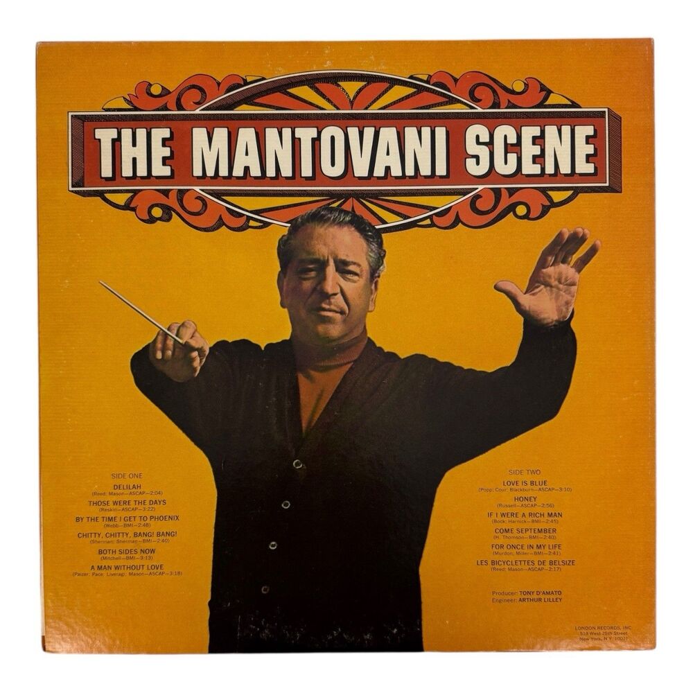 The Mantovani Scene 12" Record 1960 London Stereo Easy Listening 33